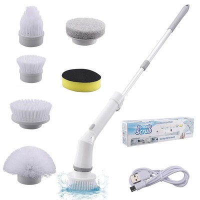 Electric Spin Scrubber,Cordless Cleaning Brush With 4 Replaceable Cleaning Heads