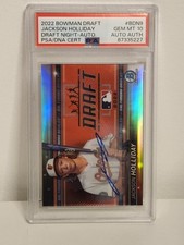 2022 Bowman Draft Jackson Holliday Draft Night Auto /99 Refractor PSA10