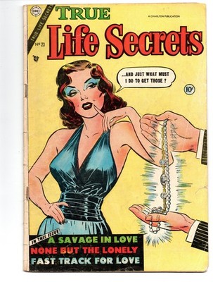 TRUE LIFE SECRETS #23 (1954) - GRADE 4.0 - CHARLTON GOLDEN AGE GOOD GIRL COVER