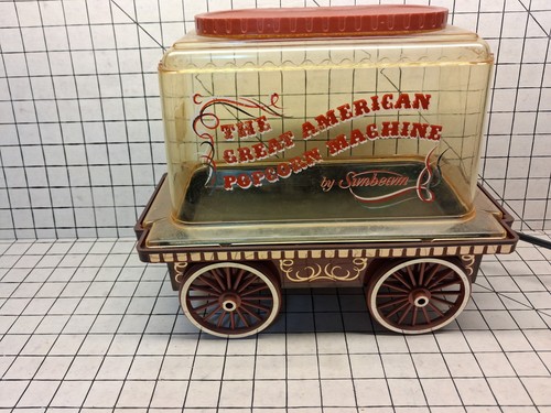 Vintage 1976 Sunbeam The Great American Popcorn Machine Wagon Corn Popper Works