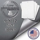 30 pcs PARKING SIGN WHITE ALUMINUM SUBLIMATION BLANKS 9"x 12" / WITH HOLES