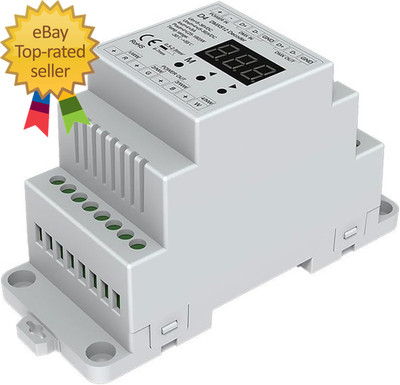 4 CH Constant Voltage DMX512 Decoder RGB/RGBW Controller Din Rail Mounted