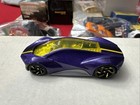 2021 HOT WHEELS EXOTIQUE PURPLE 1:64 DIECAST 2 3/4" CAR W/ YELLOW & BLACK — photo 2