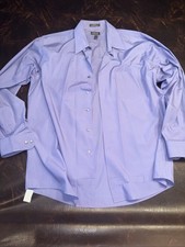 Arrow Poplin Athletic Fit Button-Down Dress Shirt Sz L 16 34/35
