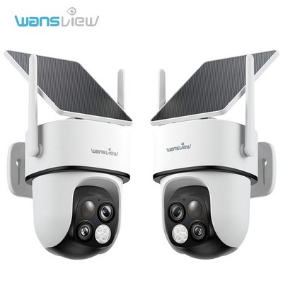 2pcs Wansview 2K FUNK WLAN WIFI IP CAMERA Outdoor AUßEN Solar ÜBERWACHUNGSKAMERA