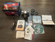 Canon EOS Rebel Ti FILM CAMERA w/ box Booklets Discs Lens READ
