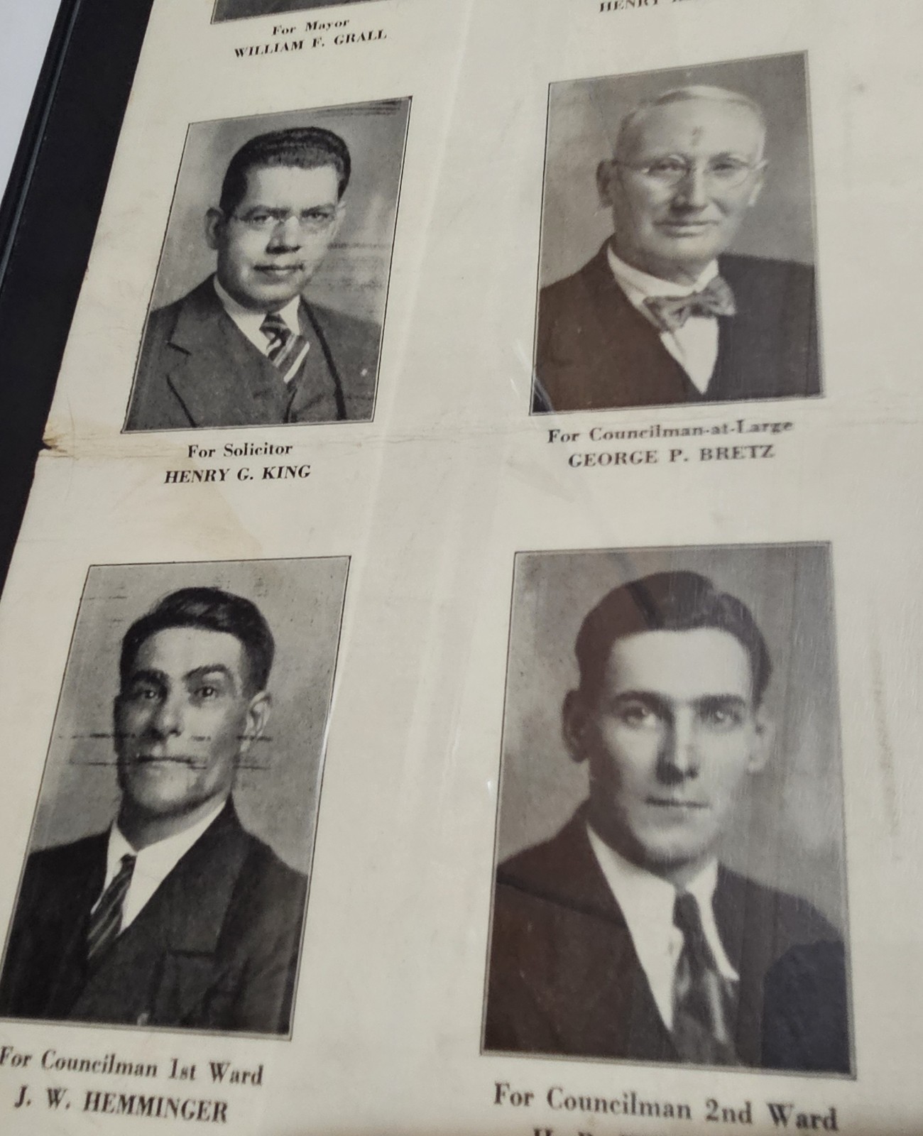 1929 Democratic Political Poster Lorain Ohio Vote Democrat 