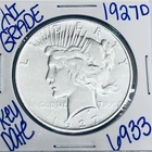 1927 D SILVER PEACE DOLLAR AUTHENTIC HI GRADE U.S. MINT COIN RARE KEY DATE 6933