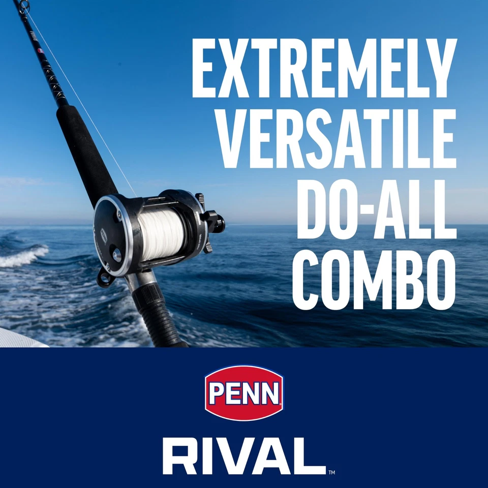 Penn Rival 66 Fishing Rod And Reel Combo Medium Heavy Durable Saltwater Gear - Image 2 of 4