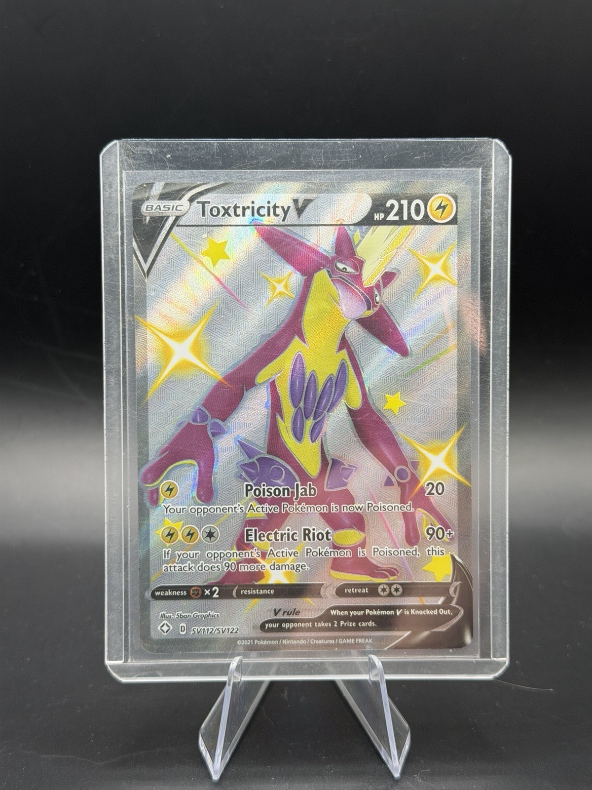 Pokemon Shining Fates: Shiny Toxtricity V SV112/SV122 Ultra Rare - NM