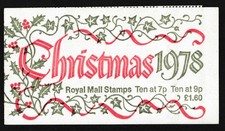 1978 GB CHRISTMAS cylinder B3B8 £1.60 BOOKLET SG FX1 FINE MINT MNH