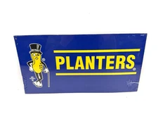 Vtg Planters Peanuts Mr Peanut Cardboard Double Sided Store Display Sign Topper