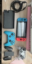 Nintendo Switch Bundle Neon Blue and Red with additional controllers