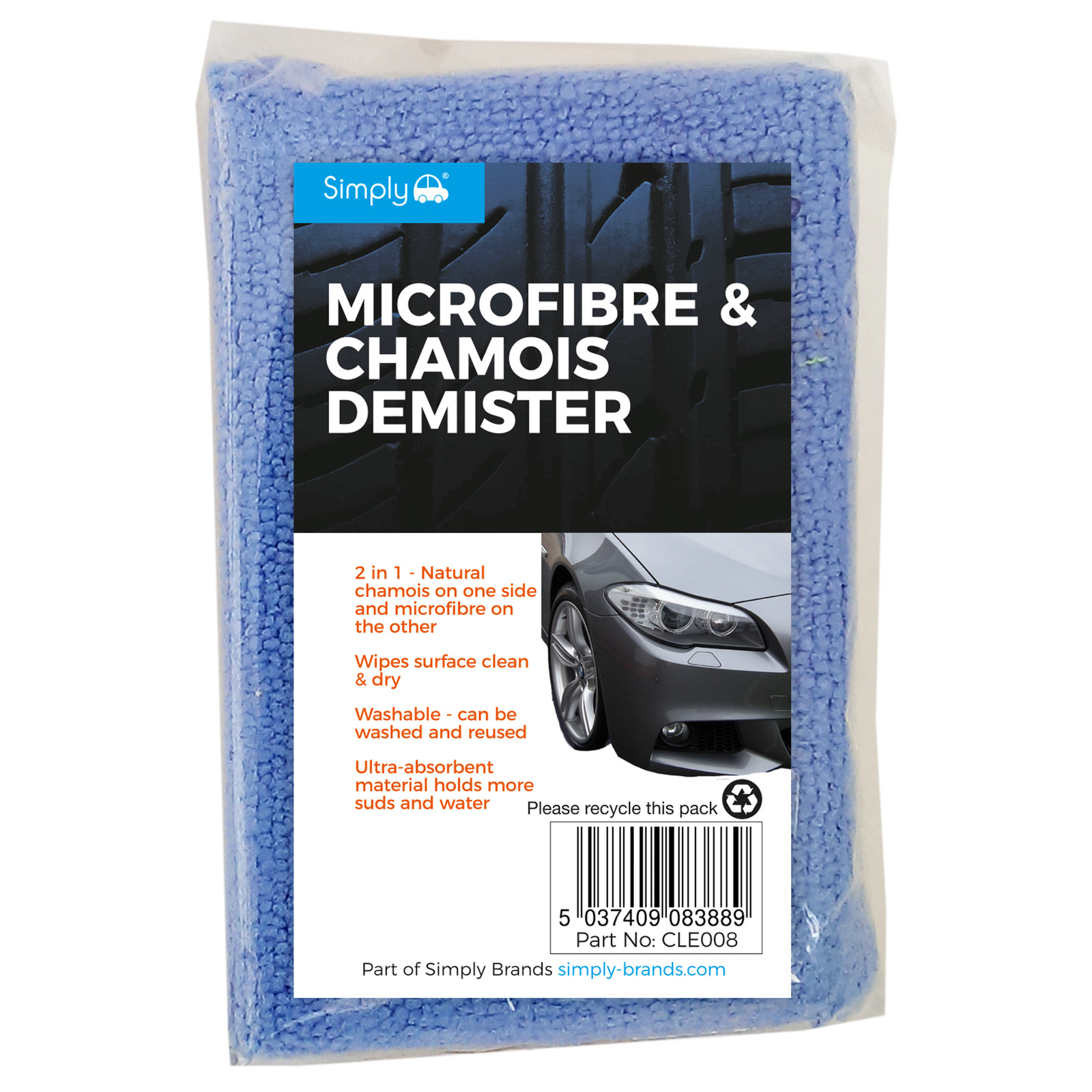 CLE008 Simply Auto Microfibre/Chamois Demister