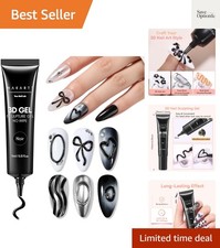 3D Gel Nail Art: 15g Sculpting Gel Nail Art Glue for Craving Black Candy Mold...