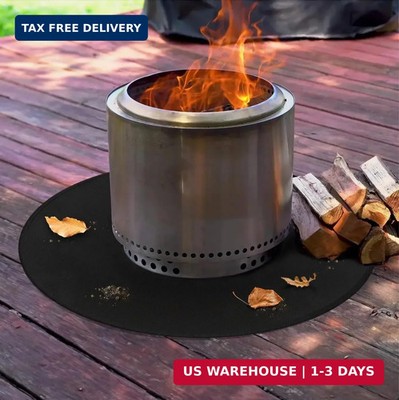 Fire Pit Mat 36'' Round - Fireproof Deck Protector for Fire Pits, Triple-Layer He