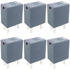 6-Pack 13500114 8385 Relays 12VDC 40A 4-Pin SPST Automotive Relay - Compatible w