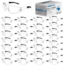 Clear Safety Glasses Bulk of 30 Ansi Z87.1 Certified for Scratch Impact Resis...