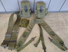 USGI ALICE WEB GEAR LC1 1970s w/ 1974 COMPASS POUCH MAG POUCHES PISTOL BELT