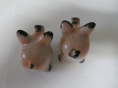 Vintage set PIG Salt & Pepper Shakers Pink Made in Occupied Japan - Picture 4 of 10
