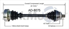 CV Axle Shaft Front AD-8075 For Passengers Side Front Wheel Drive W Automatic