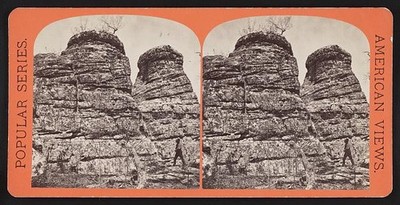 Photo:The Towers 1900s American Views Stereoview Rock Formation