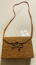 Koret Golden Wicker Box Bag Shoulder Purse
