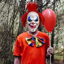 Clown Mask Creepy Evil Killer Joker Red Nose Scary Style B 