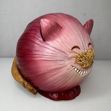 RARE 2005 Enesco Home Grown Collectable Red Onion Cat Money Box Border Fine Arts