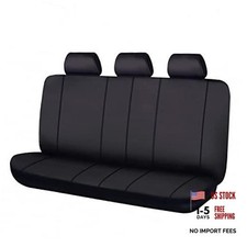 Rear Bench Car Seat Covers - Split 40/60 - Better Solid Black - Solid Black