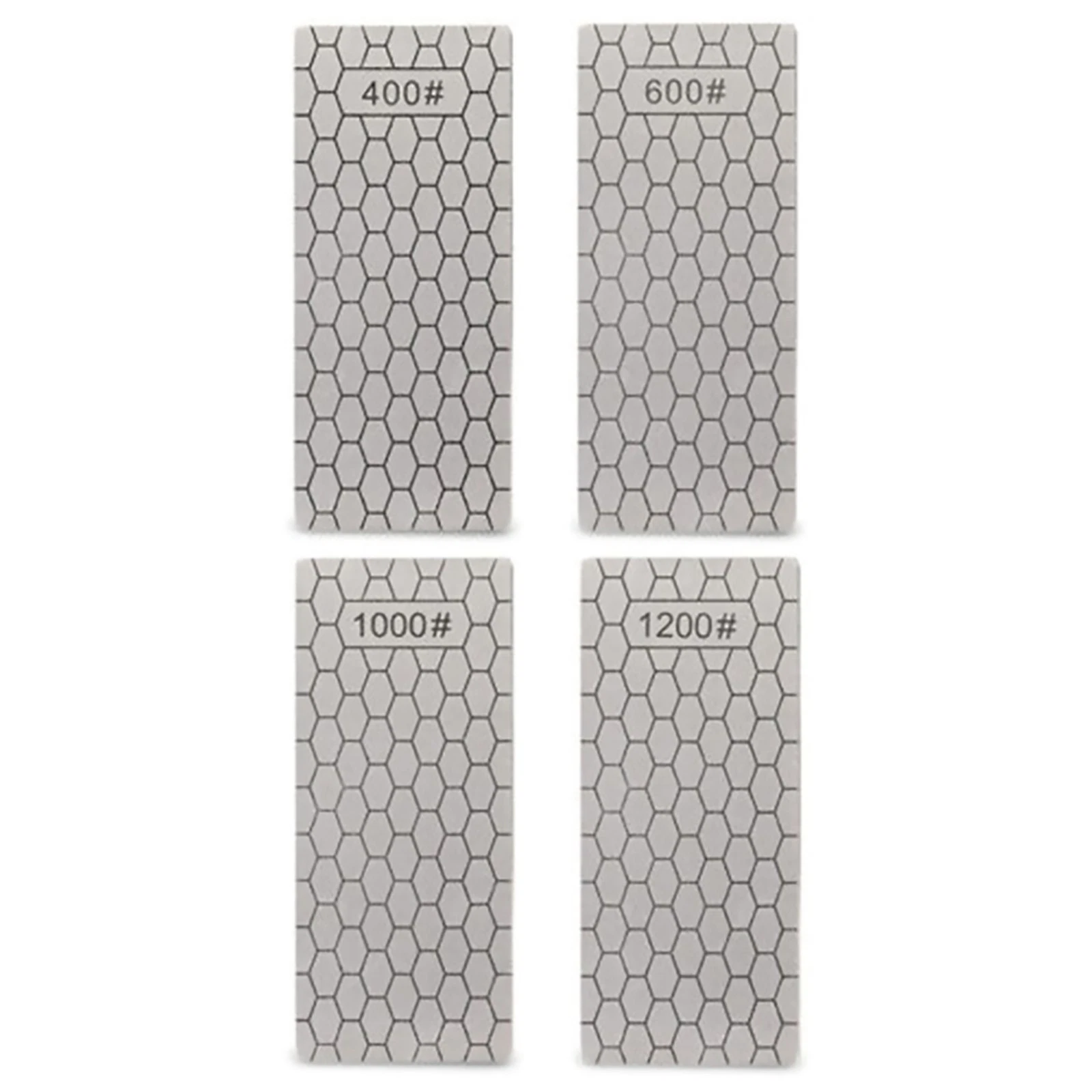 4Pcs/Set 400 600 1000 1200 Grit Honeycomb Diamond Knife Sharpener Whetstone