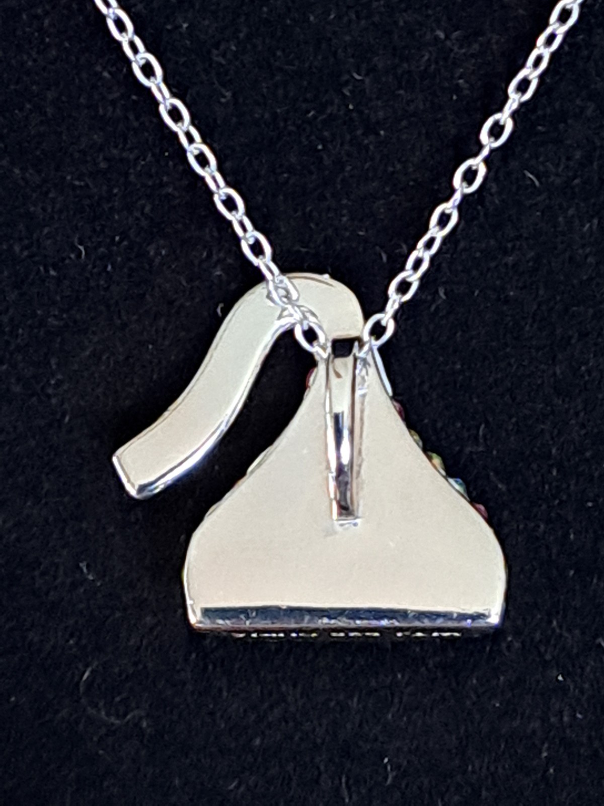Sterling Silver Hershey Kiss Pendant Necklace