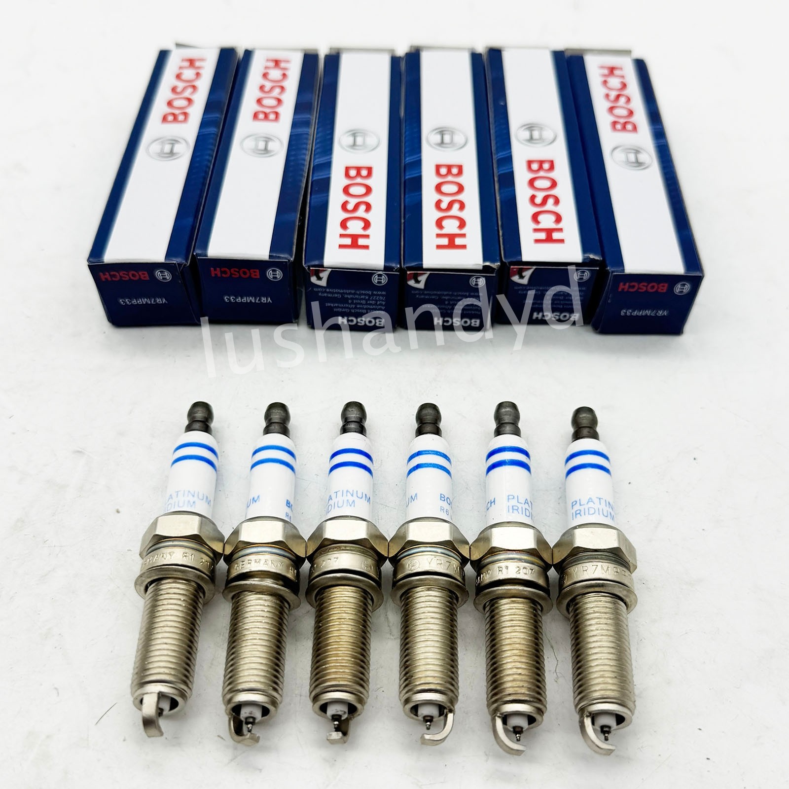 6 Spark Plugs Double Platinum Set For Bosch MERCEDES-BENZ E350 V6-3.5L 2006-2011
