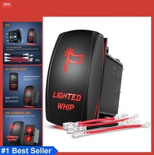 5 Pin Rocker Switch On Off SPST 20A 12V 10A 24V Red LED Lighted Whip Laser
