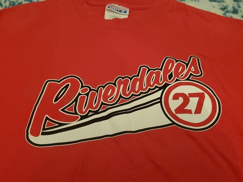 THE RIVERDALES Youth Medium T-SHIRT RED Beefy T Punk Rock BEN WEASEL Vapid - Picture 2 of 3