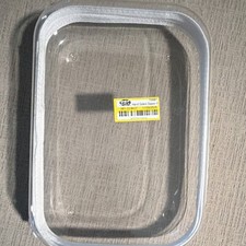 DEF SALV Hard Sided Zipper Rectangular Storage Case Clear White T0687