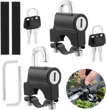2Pcs Black Helmet Locks for 22-24mm Handlebar Accessories - Helmet Lock