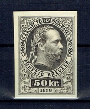 Telegrafenmarke 1873 / PROBEDRUCK SCHWARZ  RRR