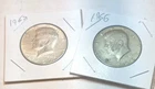 1966-P Kennedy 1967-P 40% Silver Half Dollar Lot of 2 #70