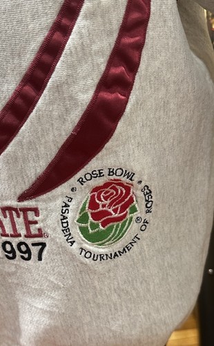 Vintage 1997 Arizona State Sun Devils Football Rose Bowl Sweatshirt Mens M - Picture 5 of 8