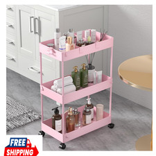 3 Tier Rolling Cart with Wheels, Storage Craft Art Trolley Organizer Serving, 3