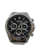 SEIKO Quartz Watch Stainless BLK SLV 8T63 00D0