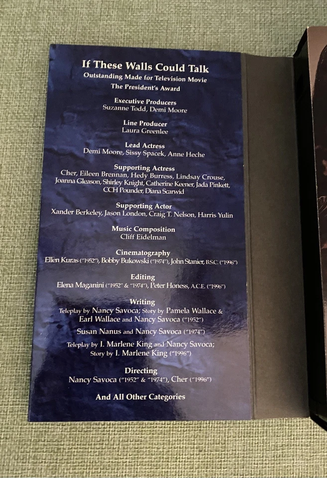 If These Walls Could Talk **FYC PROMO VHS** 1996 - Cher - Demi Moore Foto 3 de 4