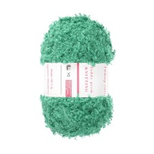 Fur Yarn Polyester Yarn Fluffy Chunky Yarn Lake Green for Crocheting,50m