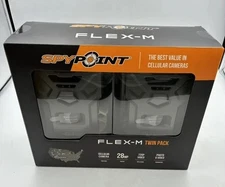 SpyPoint Flex-M Twin Pack FLEX-M-WMV-TWIN Cellular Camera NEW