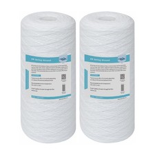 2 Pack 10"x4.5" 1 Micron String Wound Sediment Water Filter Whole House Big Blue