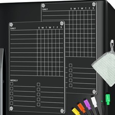 Magnetic Acrylic Chore Chart for Kids Multiple 8 inches by 12 inches, Clear
