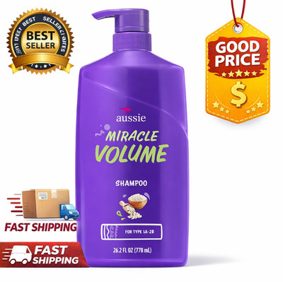 Aussie Miracle Volume Shampoo Plum & Bamboo Paraben Free 26.2 oz