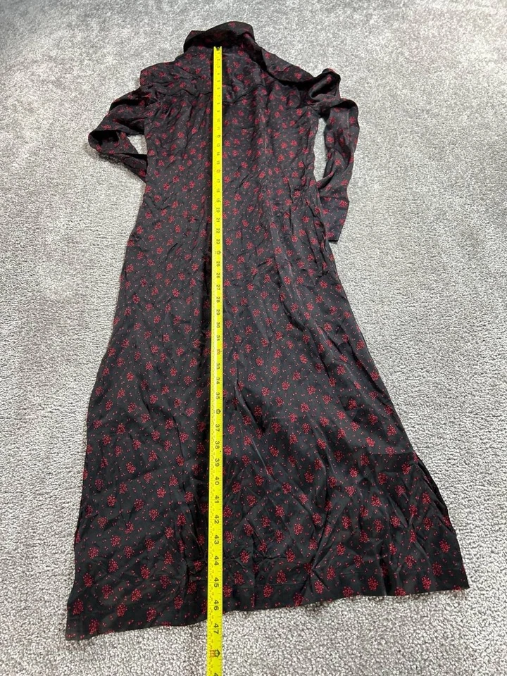 Vestido Camisa Midi Madewell Botón Frontal Mujer 2 Negro Floral Desnatado Calce Nuevo Foto 4 de 4