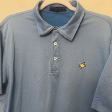 Masters Clubhouse Collection Polo Short Sleeves Blue Men  s Size XL